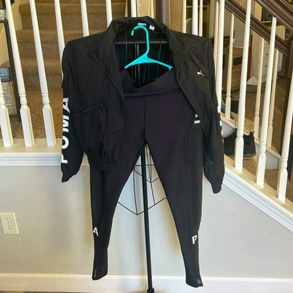 PUMA BlackWhite Jacket and Leggings